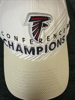 Falcons White & Cream Conference Champions Mesh Baseball Cap